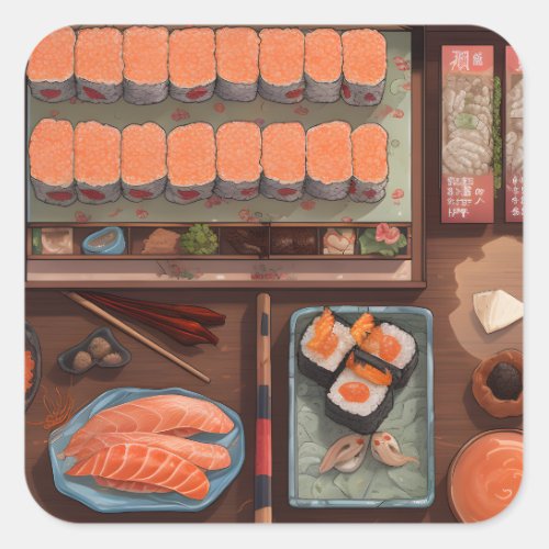 Sushi bento illustration_ stickers