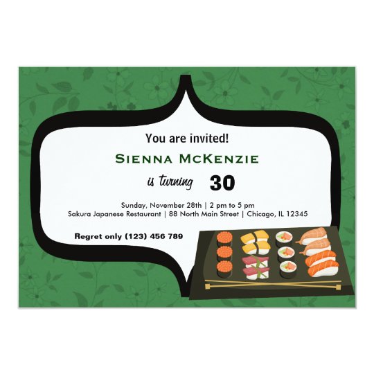 Sushi Birthday Card