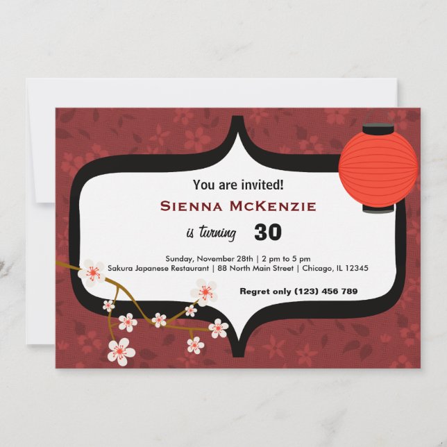 Sushi Birthday Invitation (Front)