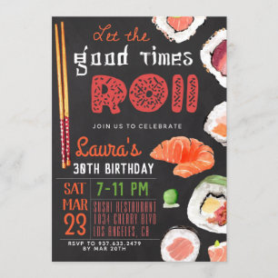 Sushi Birthday Invitation