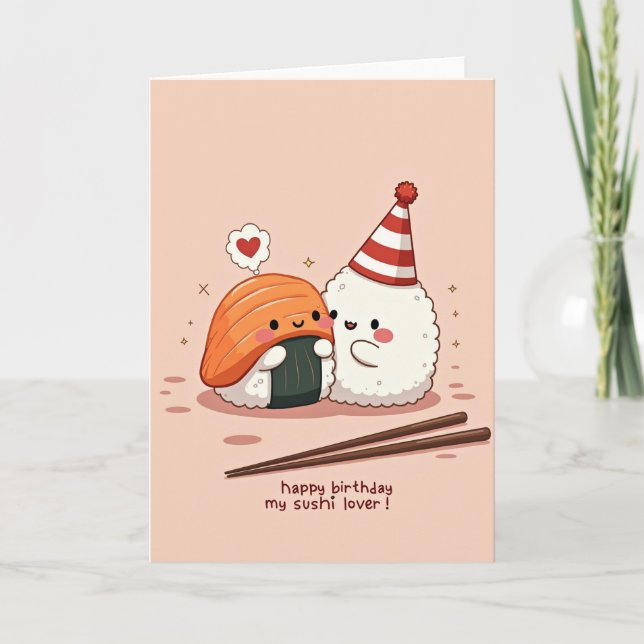 Sushi Birthday Love Card (Front)