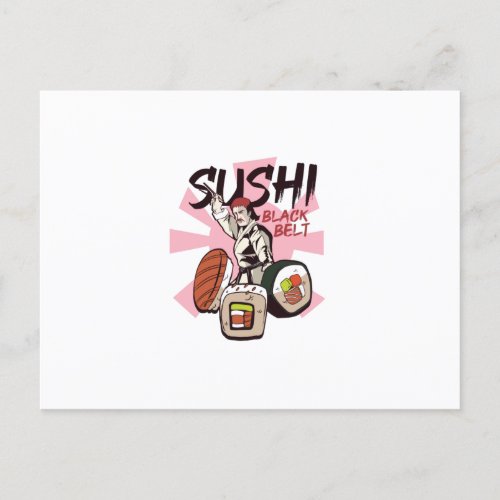Sushi Black Belt Postcard