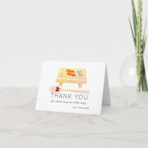 Sushi Board Baby Shower Thank You Card