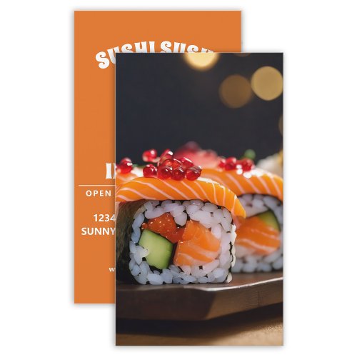 sushi bokeh business card