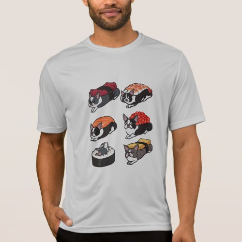 Sushi Boston Terrier Premium T_Shirt