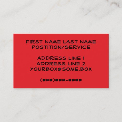 Sushi Business Card