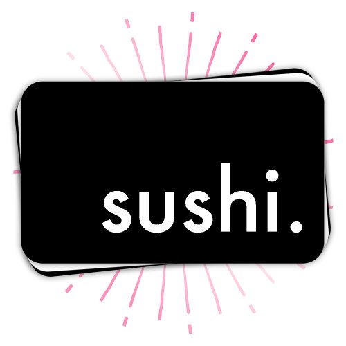 sushi. business cards