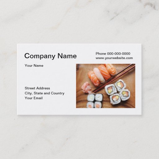 Customizable Sushi Business Card