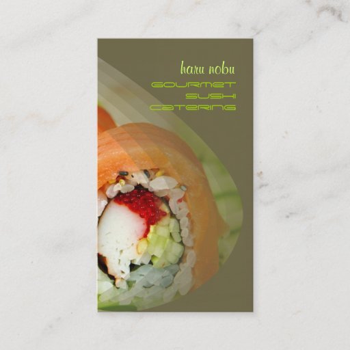 Customizable Sushi business cards