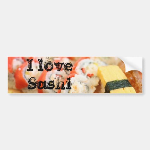 sushi_california_04 I love Sushi Bumper Sticker