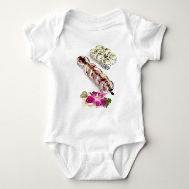 Sushi California Rolls Baby Bodysuit (Front)
