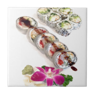 Sushi California Rolls Tile