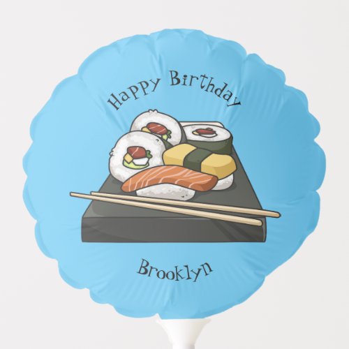 Sushi cartoon illustration balloon