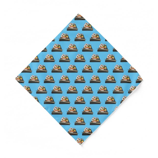 Sushi cartoon illustration  bandana (Front)