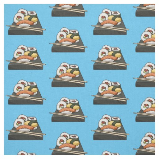 Sushi cartoon illustration  fabric