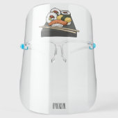 Sushi cartoon illustration face shield (Front)