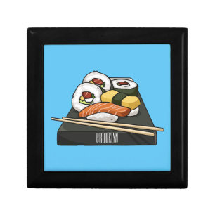 Sushi cartoon illustration gift box