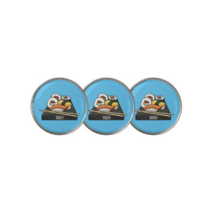 Sushi cartoon illustration golf ball marker