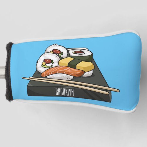 Sushi cartoon illustration  golf head cover