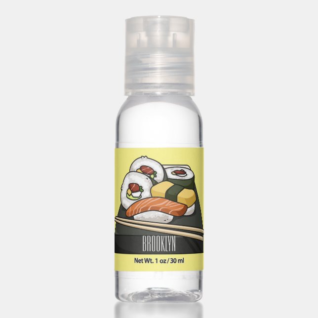 Sushi cartoon illustration hand sanitizer (Front)