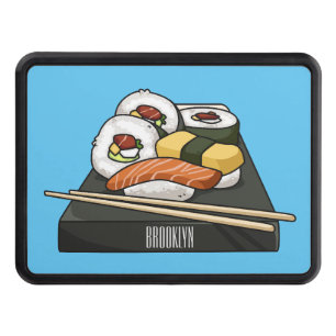 Sushi cartoon illustration  hitch cover