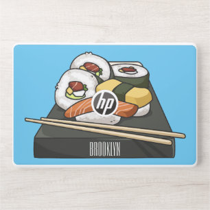 Sushi cartoon illustration HP laptop skin