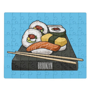 Sushi cartoon illustration jigsaw puzzle