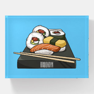 Sushi cartoon illustration paperweight