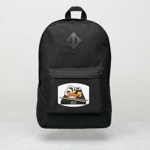 Sushi cartoon illustration  port authority backpack