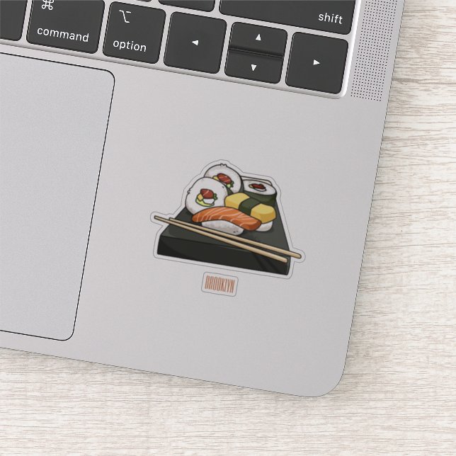 Sushi cartoon illustration  sticker (Detail)