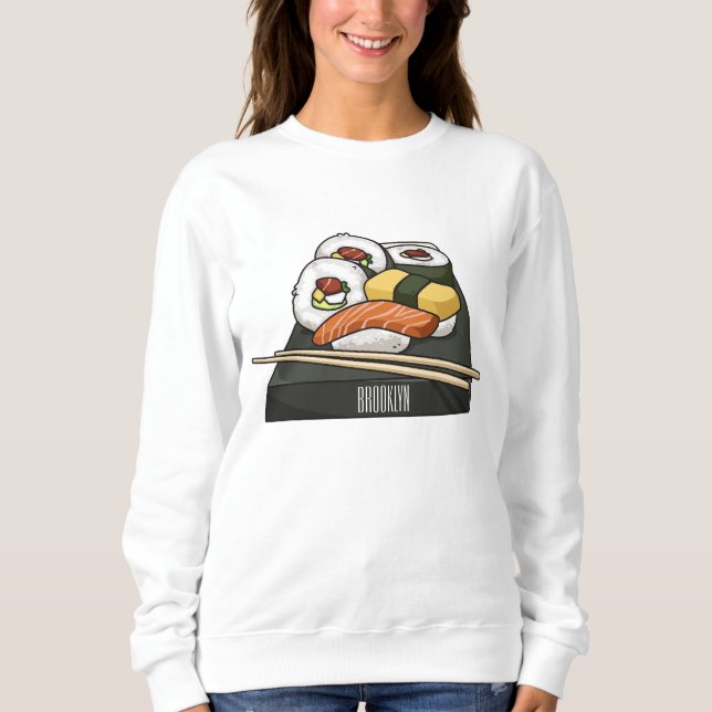 Sushi cartoon illustration  sweatshirt (Front)