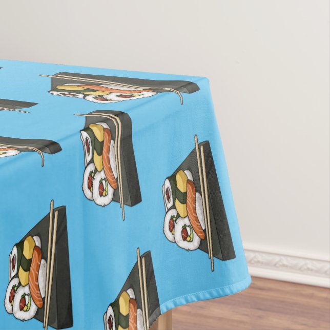Sushi cartoon illustration  tablecloth (In Situ)