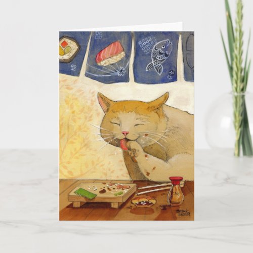 Sushi Cat All Done Card