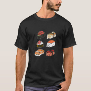 Sushi Cat Anime Figure Japanese Noodles Ramen Sixp T-Shirt