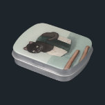 Sushi Cat Candy Tin<br><div class="desc">This surreal image was created by the artist Kris Chavez. Want it on another product? Just ask: info@chavezartgallery.com</div>