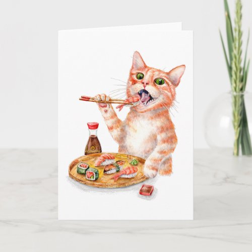 Sushi Cat Card