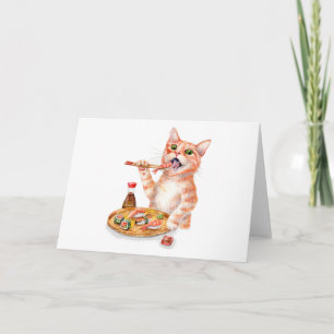 Sushi Cat Card