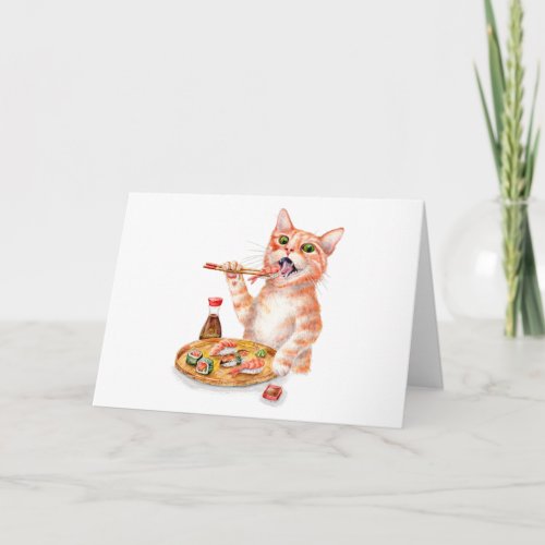 Sushi Cat Card