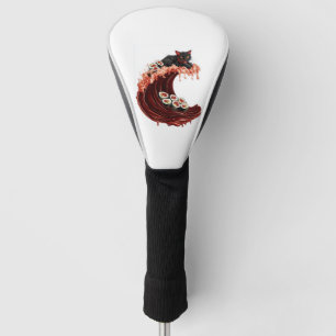 Sushi Cat Dreams  Quirky Japanese Food Kitty Golf Head Cover