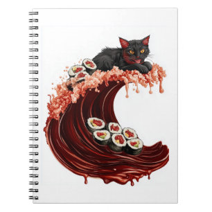 Sushi Cat Dreams – Quirky Japanese Food Kitty Notebook