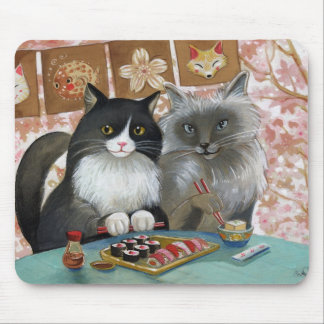 Sushi Cat Lovely Pair Mouse Pad