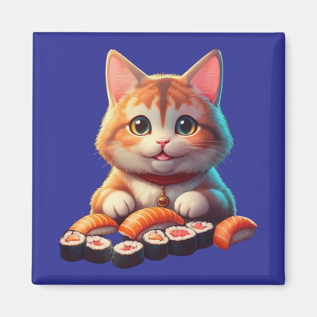 Sushi Cat Magnet (Front)