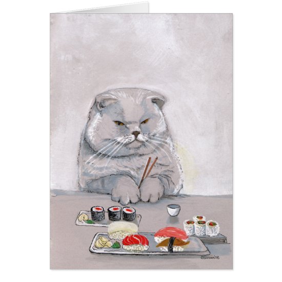 Sushi Cat Mr. Grumps ©CSiravo Card