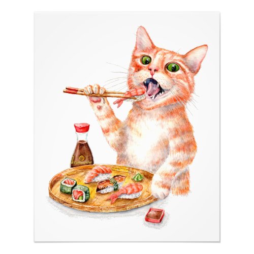 Sushi Cat Photo Print