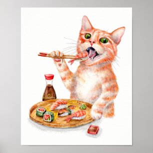 Sushi Cat Poster