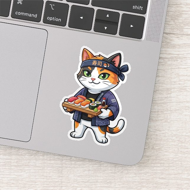 Sushi Cat Sticker (Detail)