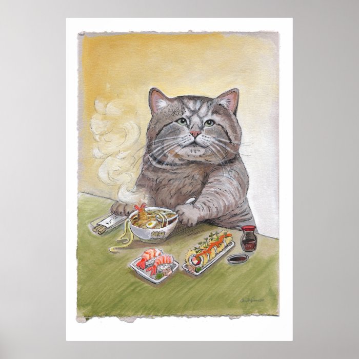 Sushi Cat Tempura Udon Posters