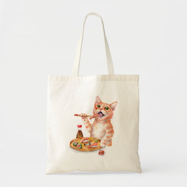 Sushi Cat Tote Bag (Front)