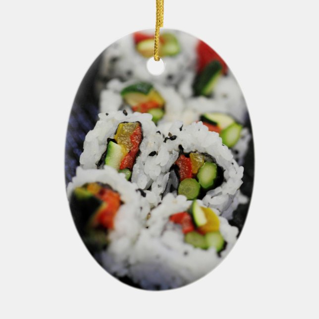 Sushi Ceramic Ornament (Front)