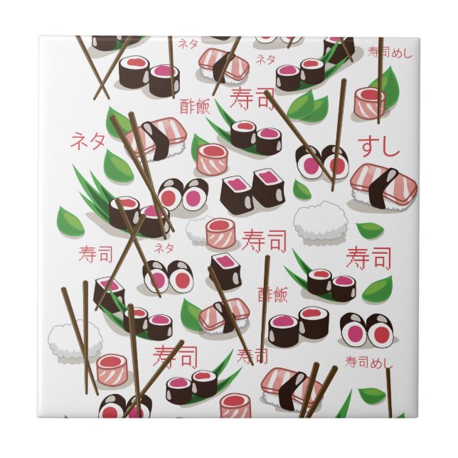 Sushi Ceramic Tile (Front)